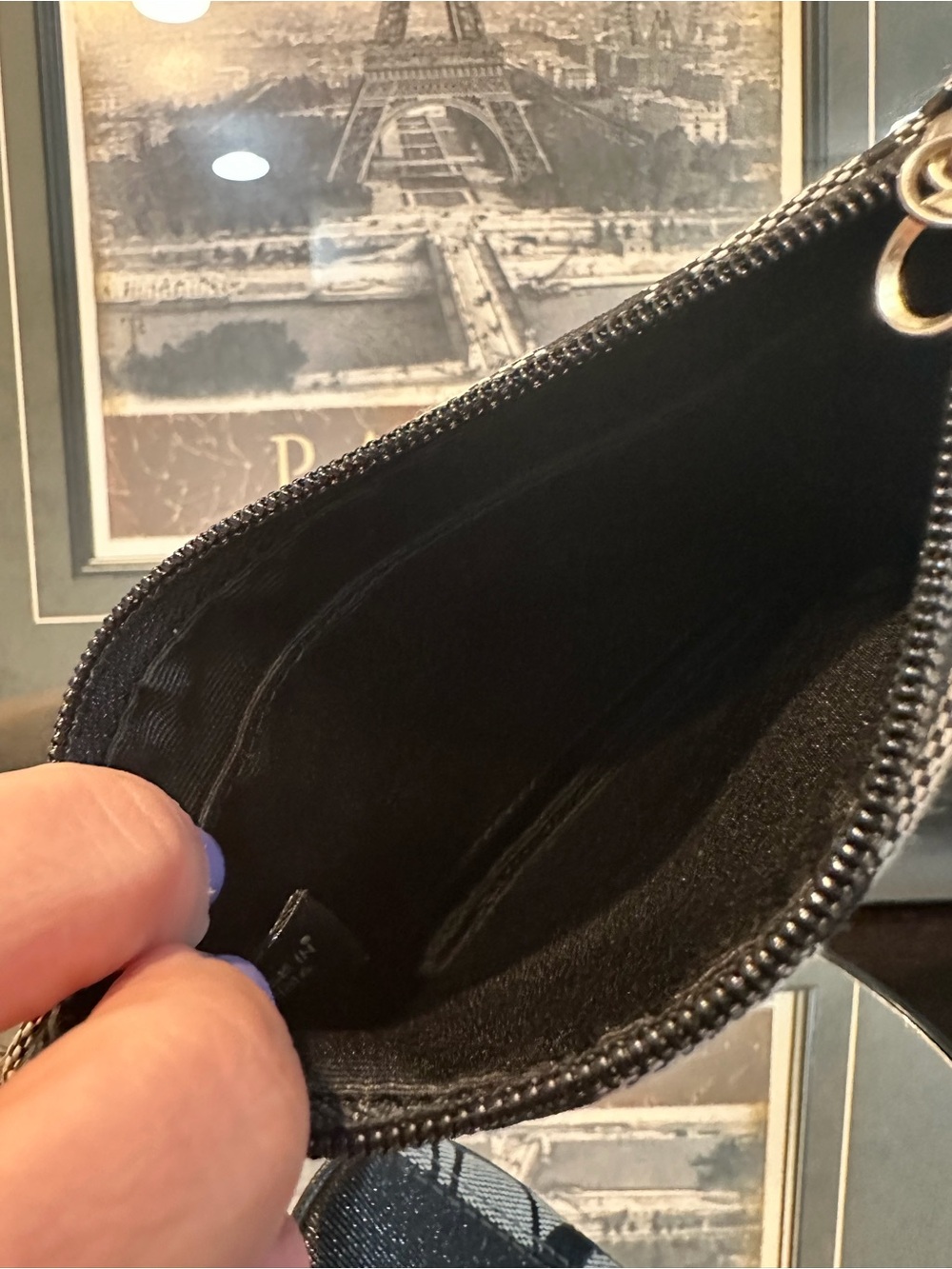 Coach Signature Canvas Wristlet Black Gray - Picture 11 of 12